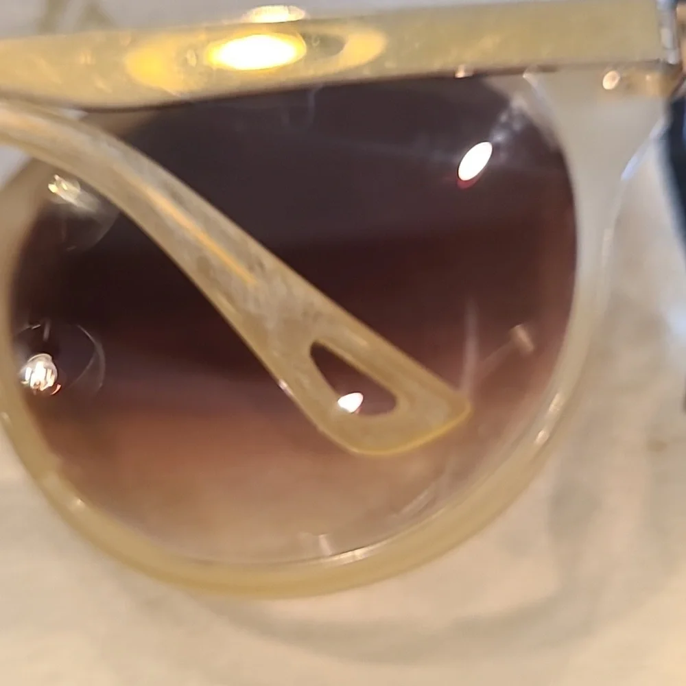 Vintage DITA Gold Bengal Sunglasses With Case